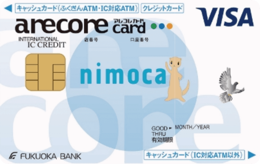 アレコレnimoca(クラシック)の券面画像